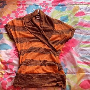 A brown and orange shirt